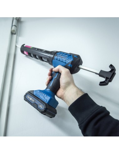 2 - Pistola Silicone Batteria 20V Spinta 2000N Scheppach sec c-seg310-x
