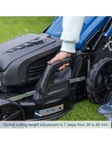 7 - Rasaerba Semovente Batteria 40V Taglio 47cm 4x4.0Ah Scheppach bc-mp470-x