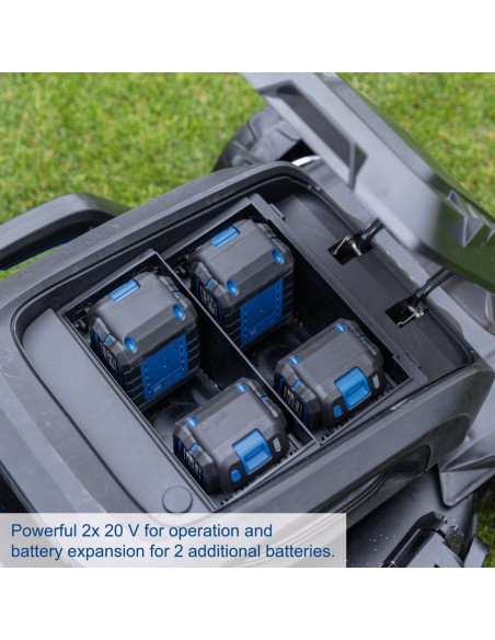 9 - Rasaerba Semovente Batteria 40V Taglio 47cm 4x4.0Ah Scheppach bc-mp470-x