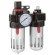 Riduttore pressione filtro lubrificatore manometro compressore Fervi 0777/3