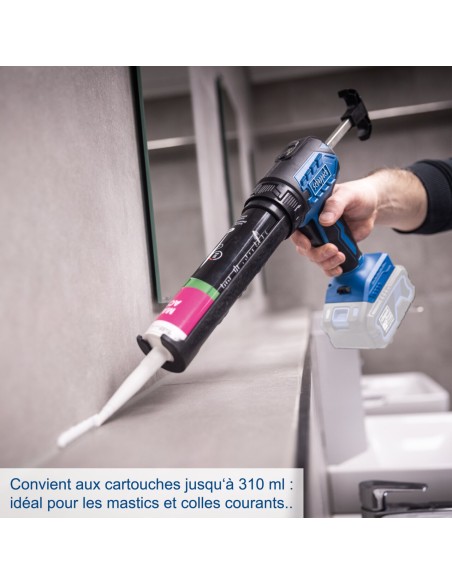 3 - Scheppach Pistola Silicone C-SEG310-X 20V 2000N 310ml