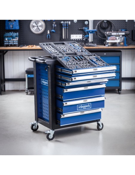 4 - Scheppach Carrello Utensili TW1150 6 Cassetti Portata 200kg