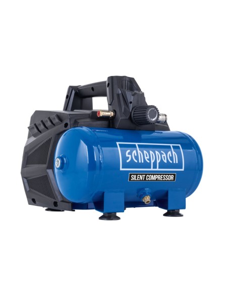 1 - Scheppach Compressore Silenziato 6L Oil-Free 10 bar 1.5HP HC06SI