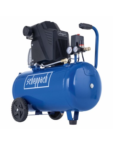 1 - Compressore Aria 50 Litri 2HP 10 bar Lubrificato Scheppach hc70