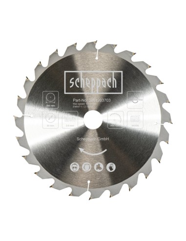 1 - Scheppach Lama Circolare 3901203703 254x30mm 24D Legno
