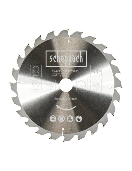 1 - Scheppach Lama Circolare 3901203703 254x30mm 24D Legno