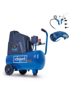 1 - Scheppach Compressore HC30O 24L 8 Bar e Kit Accessori