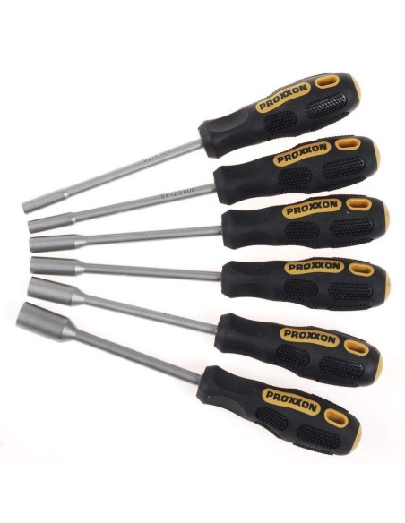 1 - Serie 6 cacciaviti giraviti a bussola testa esagonale PROXXON 22644 flex-dot