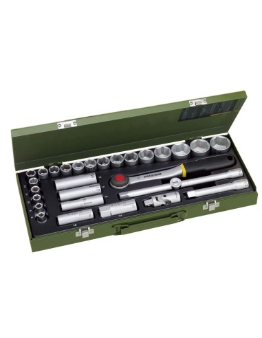 1 - Serie di chiavi a bussola da 1/2" e accessori 29 pz PROXXON 23000