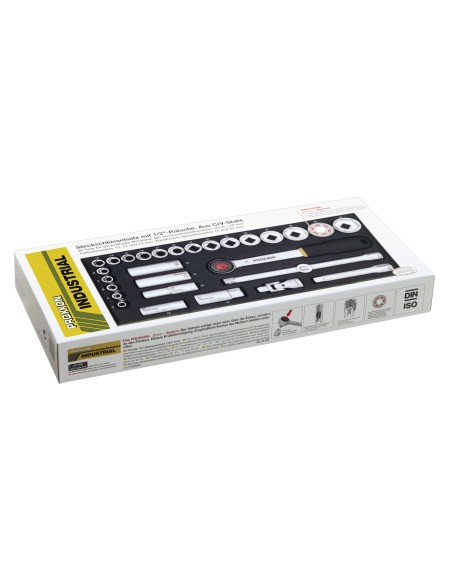 3 - Serie di chiavi a bussola da 1/2" e accessori 29 pz PROXXON 23000