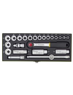 1 - Serie chiavi a bussola con cricchetto da 3/8" 24 pz PROXXON 23110