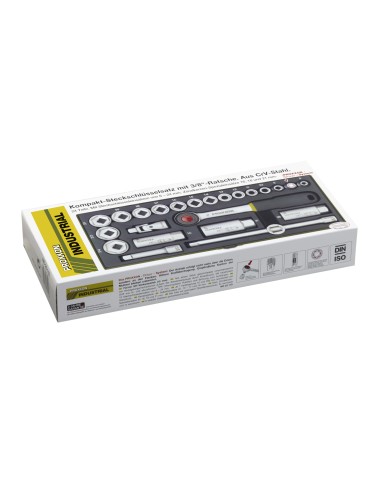 2 - Serie chiavi a bussola con cricchetto da 3/8" 24 pz PROXXON 23110