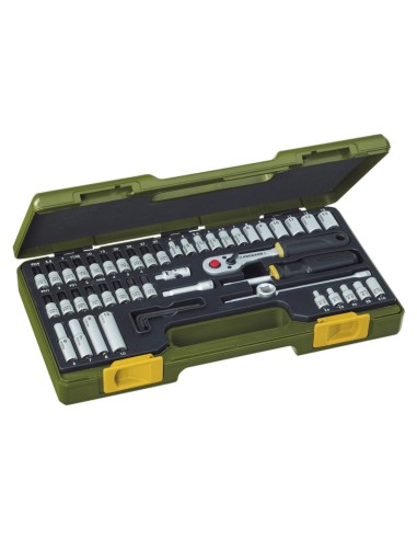 2 - Serie di chiavi a bussola da 1/4" con cricchetto 50 pz PROXXON 23280