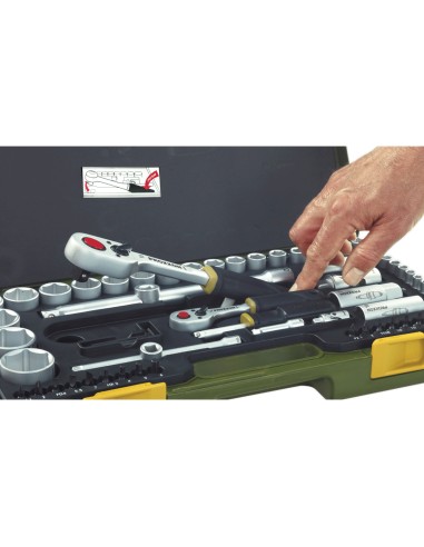 3 - Serie di chiavi a bussola da 1/4" con cricchetto 50 pz PROXXON 23280