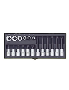 1 - Serie di bussole xzn multidente da 1/2" 18 pz PROXXON 23296