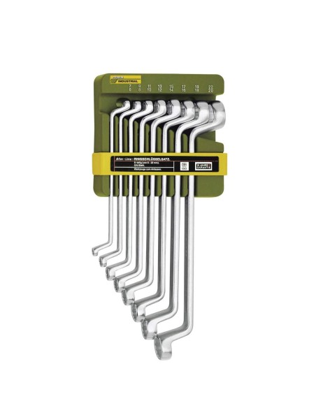 1 - Serie di chiavi poligonali combinate con supporto 6x7-20x22 8 pz PROXXON 23810