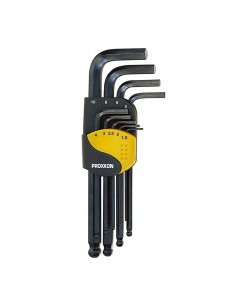 1 - Serie di chiavi a brugola per viti ad esagono interno hx 1,5-10 mm 9 pz PROXXON 23946