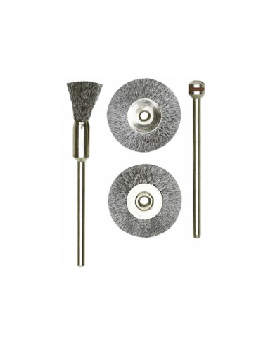 1 - 2 spazzole acciaio pennello Ø 8 mm