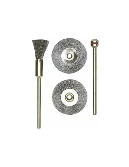 1 - 2 spazzole acciaio pennello Ø 8 mm