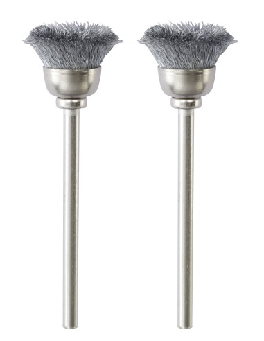 1 - 2 spazzole a tazza acciaio Ø 13 mm