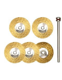 1 - 5 spazzole filo ottone Ø 22 mm