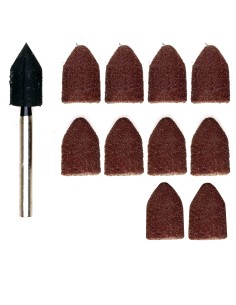 1 - Cappucci abrasivi, 5 x gr. 80 + 5 x gr.
