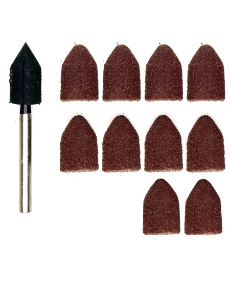 1 - Cappucci abrasivi, 5 x gr. 80 + 5 x gr.