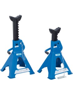 1 - Coppia cavalletti cric regolabili per auto moto solleva 10 ton Fervi 0069/10