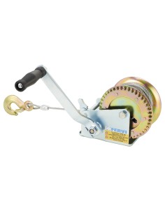 1 - Argano paranco verricello manuale zincato rocchetto cavo 10m 500kg Fervi 0070/c
