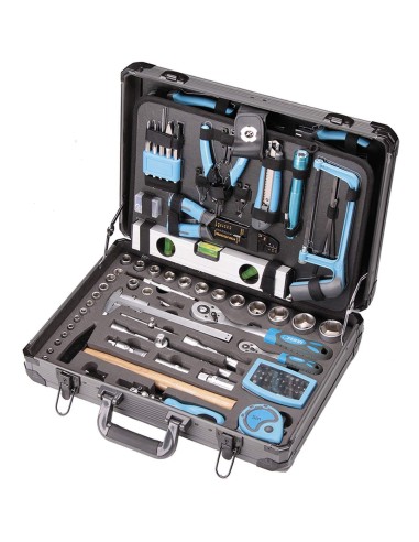 3 - Valigia cassetta set utensili attrezzi chiavi inserti 162 pezzi Fervi 0105
