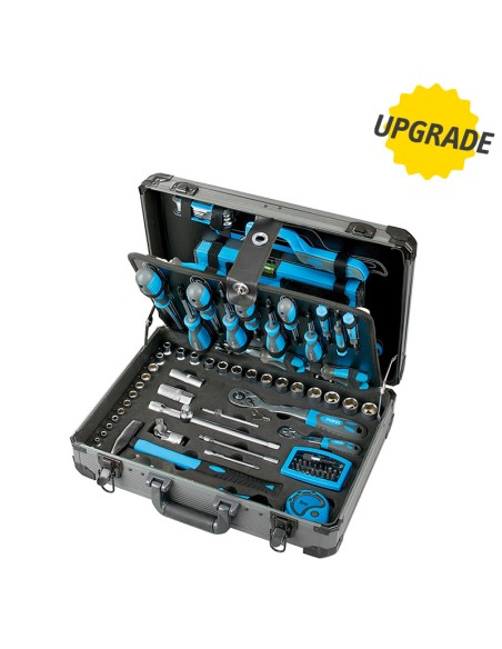 1 - Valigia cassetta set utensili attrezzi chiavi inserti 133 pezzi Fervi 0110