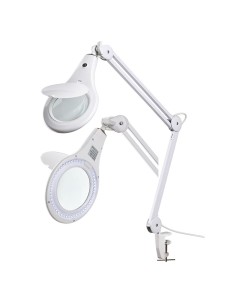 1 - Lampada a 48 led con lente ingradimento snodabile con morsetto Fervi 0366