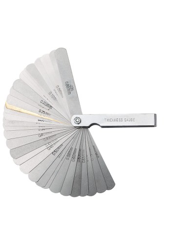 1 - Spessimetro calibro spessori 20 lame metrico misuratore 0,05-1,00 mm Fervi 0212
