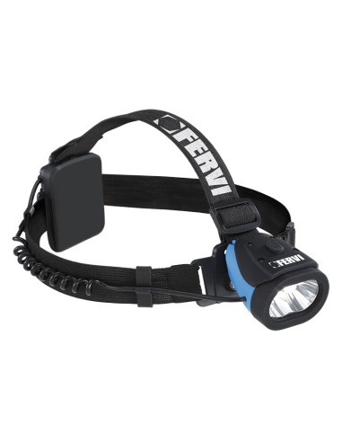 1 - Luce torcia faro a led da testa casco 80 lumen Fervi 0493/1