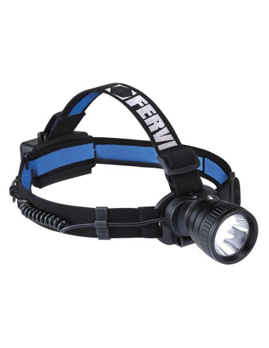 1 - Luce torcia faro a led da testa casco 120 lumen Fervi 0493/2