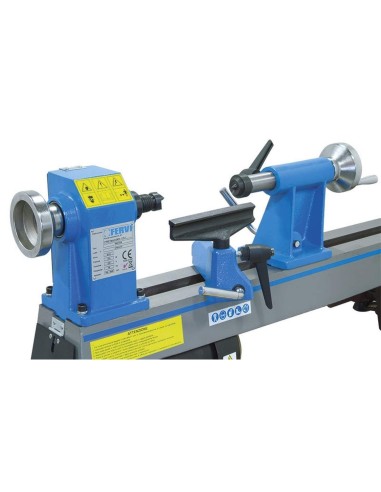 2 - Tornio per legno elettrico da banco Fervi 0497/250 457mm 370w