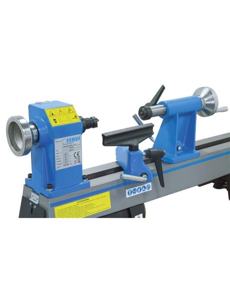 2 - Tornio per legno elettrico da banco Fervi 0497/250 457mm 370w