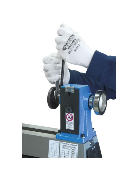 4 - Tornio per legno elettrico da banco Fervi 0497/250 457mm 370w