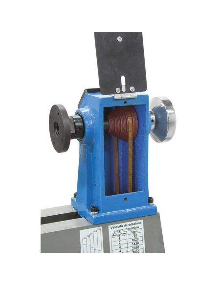 5 - Tornio per legno elettrico da banco Fervi 0497/250 457mm 370w