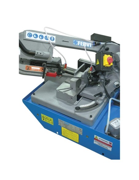 3 - Segatrice sega a nastro ferro metallo lubrificazione lama con base Fervi 0255