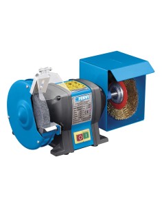 1 - Smerigliatrice combinata mola e spazzola 350w da banco Fervi 0510