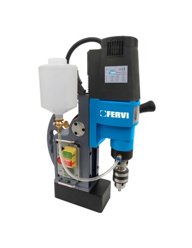 1 - Trapano magnetico carotatrice colonna raffreddamento liquido 900w Fervi 0518/20