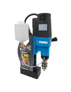 1 - Trapano magnetico carotatrice colonna raffreddamento liquido 1100w Fervi 0518/30