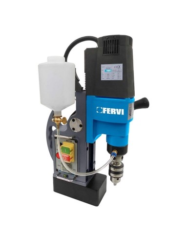 2 - Trapano magnetico carotatrice colonna raffreddamento liquido 1100w Fervi 0518/30