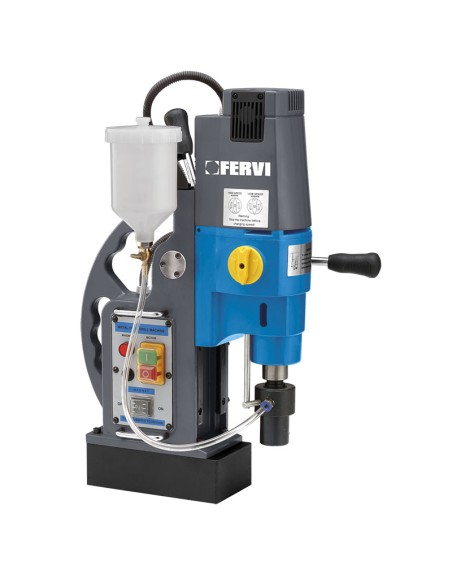1 - Trapano magnetico carotatrice colonna raffreddamento liquido 1500w Fervi 0518/50