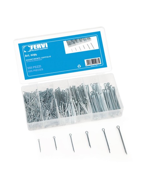 1 - Serie set kit assortimento di coppiglie Fervi 0294