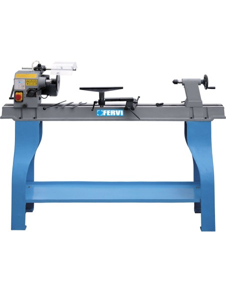 1 - Tornio da legno 1100 mm con banco in ghisa Fervi 0758
