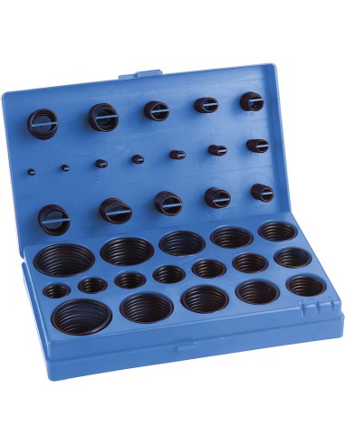 1 - Set kit assortimento or o-ring metrici guarnizioni anelli gomma Fervi 0299