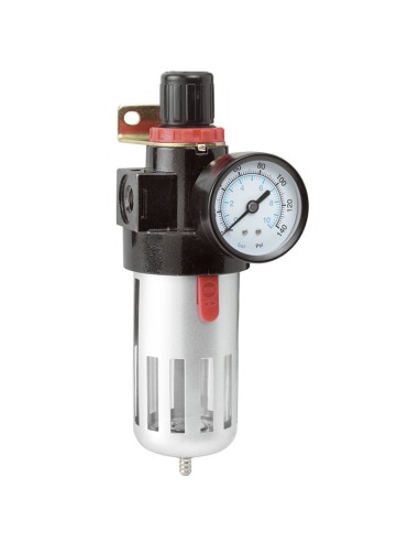 1 - Riduttore di pressione filtro manometro aria compressa compressore Fervi 0777/2