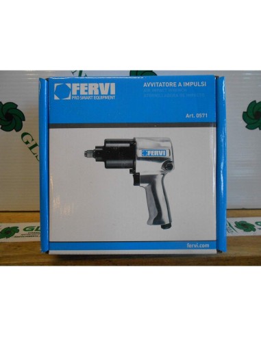 7 - Avvitatore ad impulsi pneumatico 1/2" pistola aria compressa 610 nm Fervi 0571